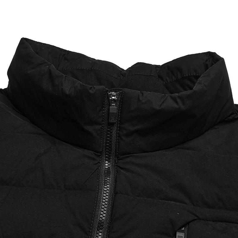 Fila Классический Минималистичный Повседневный Повседневный Универсальный Пуховик с Воротником-стойкой Мужская Верхняя одежда Черный F11M543909FBK