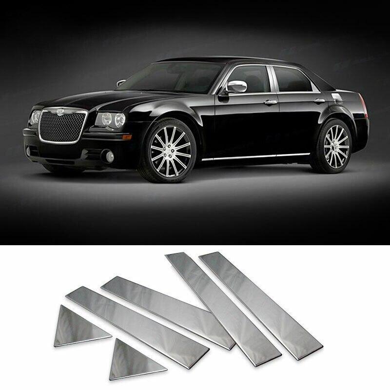 Для Chrysler 300 300C Dodge Magnum 2005 2006 2007 2008 2009 2010 стойки стойки автомобиля обшивка окна BC наклейки на колонку серебристого цвета