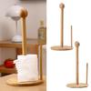 Бамбуковый держатель для бумажных полотенец, деревенский стоячий органайзер для бумажных полотенец, диспенсер для рулонов для кухонной столешницы, ванной комнаты, обеденного стола