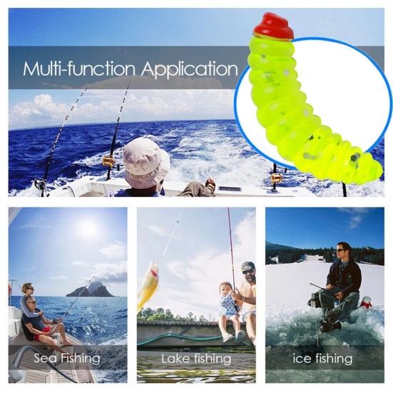 Yousheng 50 шт./пакет, мягкие приманки, имитация красного ротого мучного червя, личинка, рыболовная мягкая приманка, рыболовные снасти