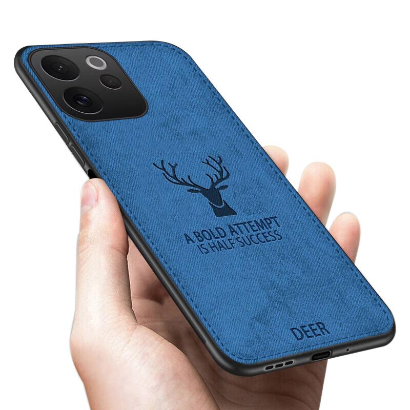 Для Vivo X300 X300 Pro X200 FE Чехол Люксовый Бренд Текстура Ткани Оленья Ткань Джинсы Лось Чехол для Vivo V70 Корпус Телефона