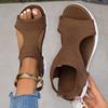 Spring and summer new fashionable large-size flat-bottomed fly-woven women's sandals