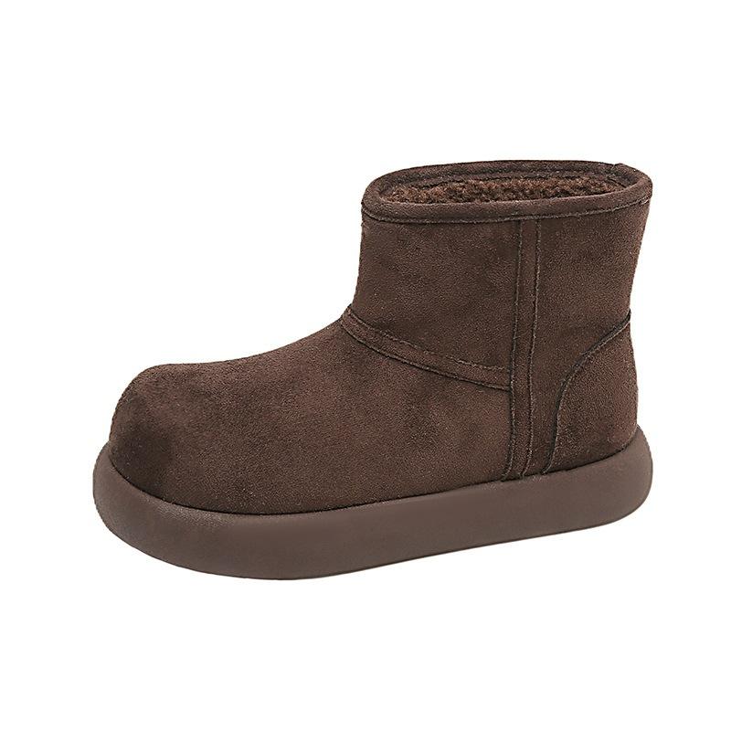 New velvet thickened kapibara cotton shoes versatile bread winter snow boots women's short boots thick-soled big head