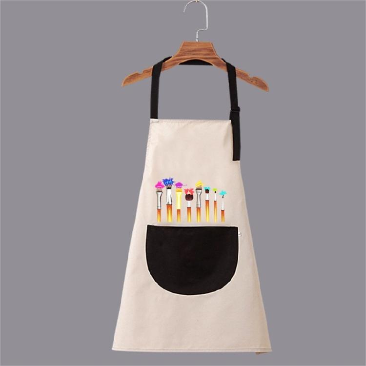 Детский кулинарный и художественный фартук с передним карманом, водостойкий, фартук для творчества, детский фартук для рисования