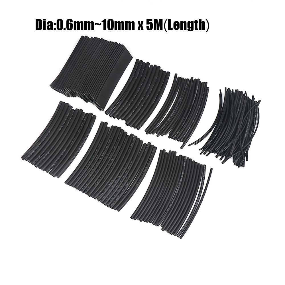 Combination Black Color Tubing Wire Heat Shrink Tube Electrical Cable Tubes Wrap Sleeve Assorted