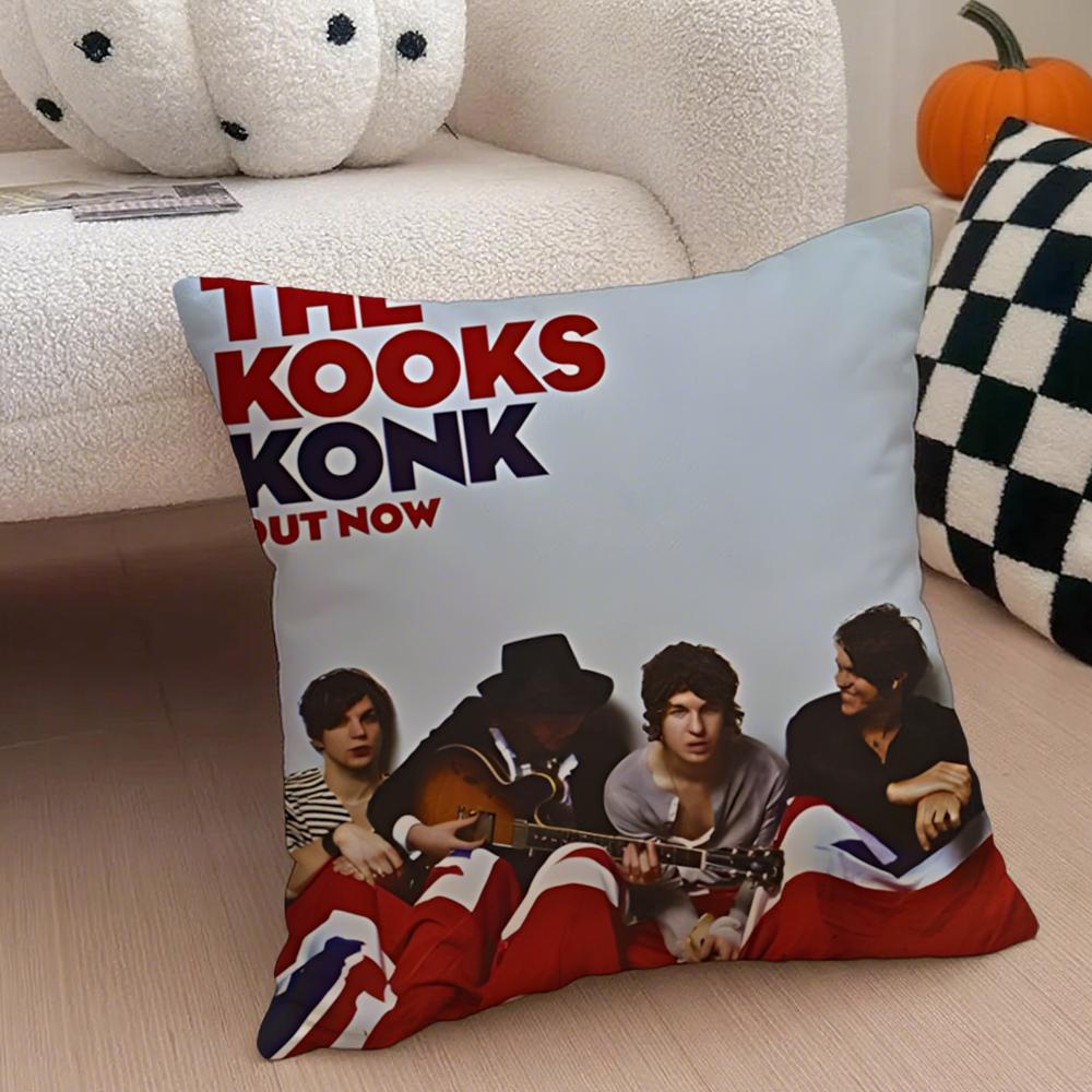 band indie The KKooks Cushion Cover Throw Pillow Cover Hidden Button Durable Polyester Chair Cushion