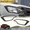 Накладки на фары для ISUZU D-Max DL40 V-Cross 2024 2025 Матово-черные накладки на передние фары обвесы кузова Автомобильные аксессуары для экстерьера