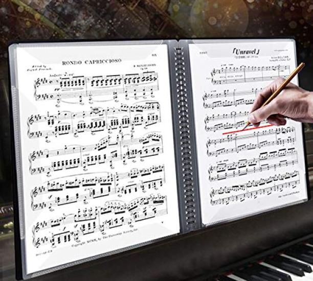 Street 60 страниц Файл для нот Формат А4 Держатель для нот Прямой дизайн Держатель для нот [Ano Corner]