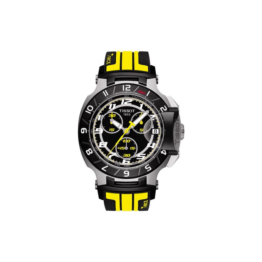 Tissot Коллекция Race Кварцевый механизм Водонепроницаемость 100 м Мужские часы 50,26 мм Черный циферблат Корпус из нержавеющей стали T048.417.27.057.13