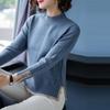 Stylish Knitted Sweater Women Solid Half High Collar Warm Pullover Jumper Casual Loose Sweaters