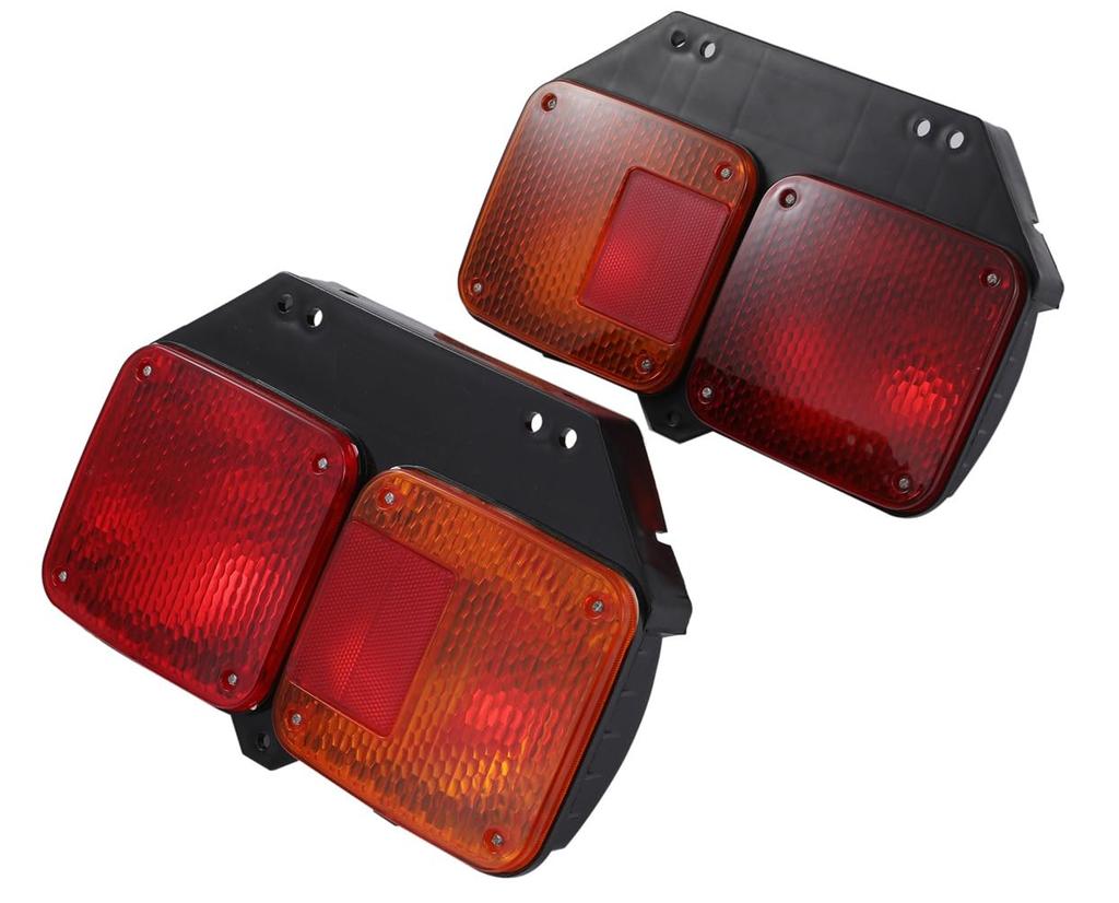 Hino Ranger Tail Lamps with OEM Turn Signals Numbers Custom Truck Parts and Right (FC, FD, FE, GD) (Part 071061/7106R, etc.) - (Left Set)