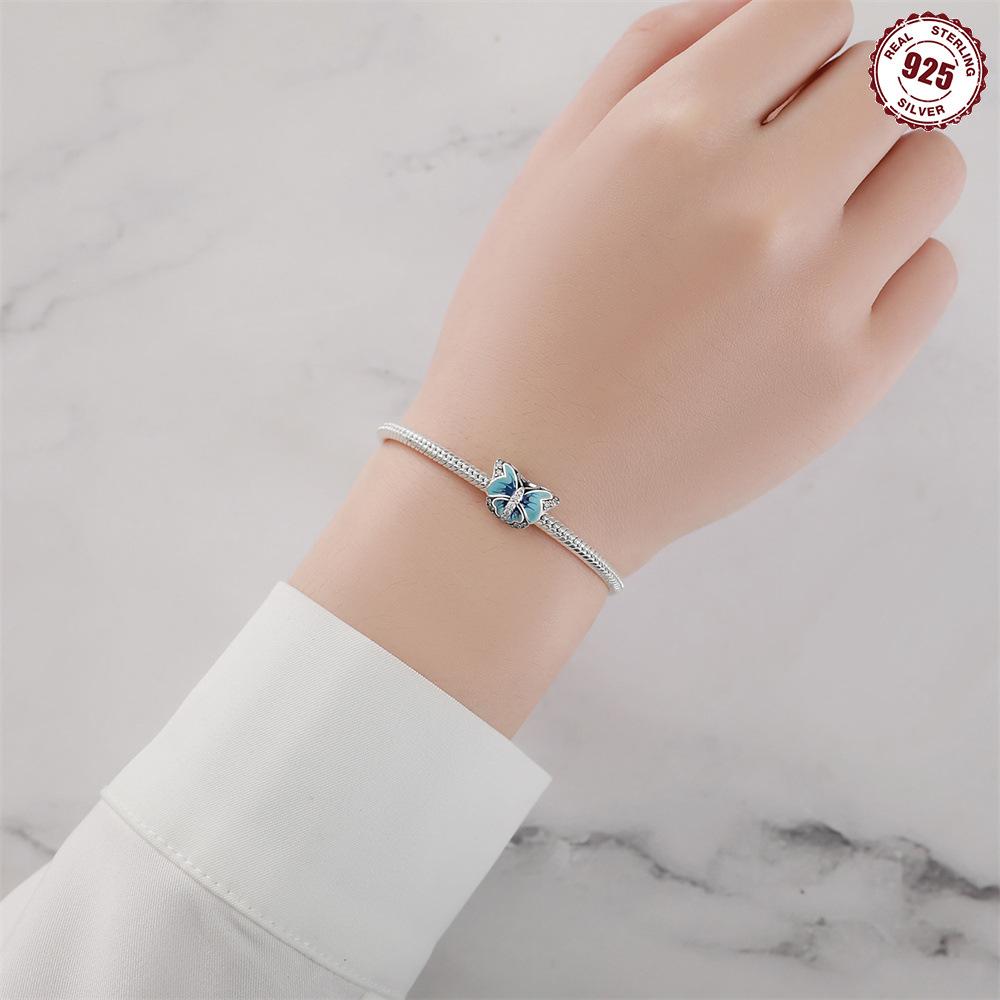 Butterfly Pendant S9 Sterling Silver Design Sense Accessories High Sense Diy Bracelet Necklace Jewelry Making