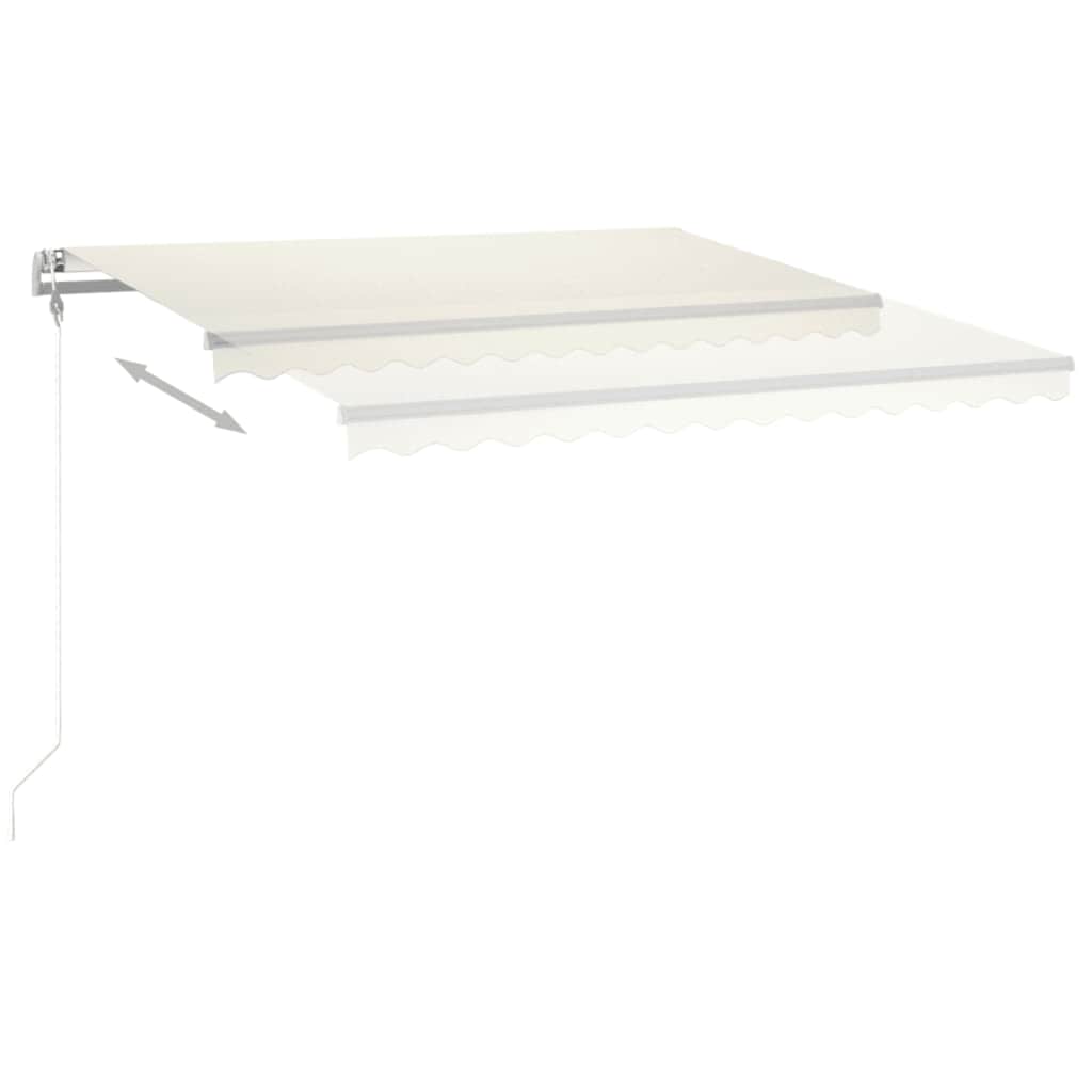 Automatic Awning with LED Lights & Wind Sensor 450 x 350 cm Cream