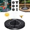 Round Solar Fountain Outdoor Pool Floating Water Fountain Electric Storage Fountain with Lights Bird Bath Fountain Water Pump Garden Decoration