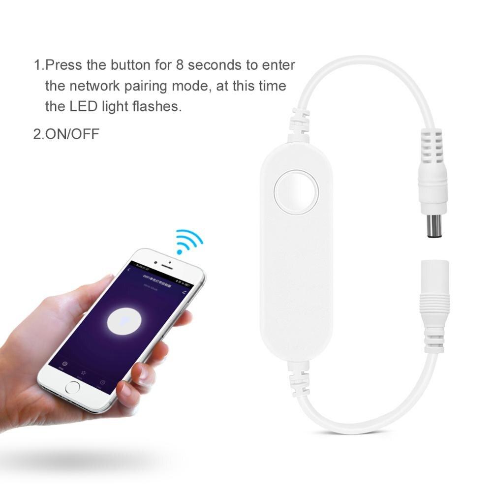 Контроллер Wi-Fi Tuya Smart Life постоянного тока 12 В-24 В для светодиодной ленты, неоновый свет, белый теплый белый, аксессуары для светодиодных светильников с регулируемой яркостью