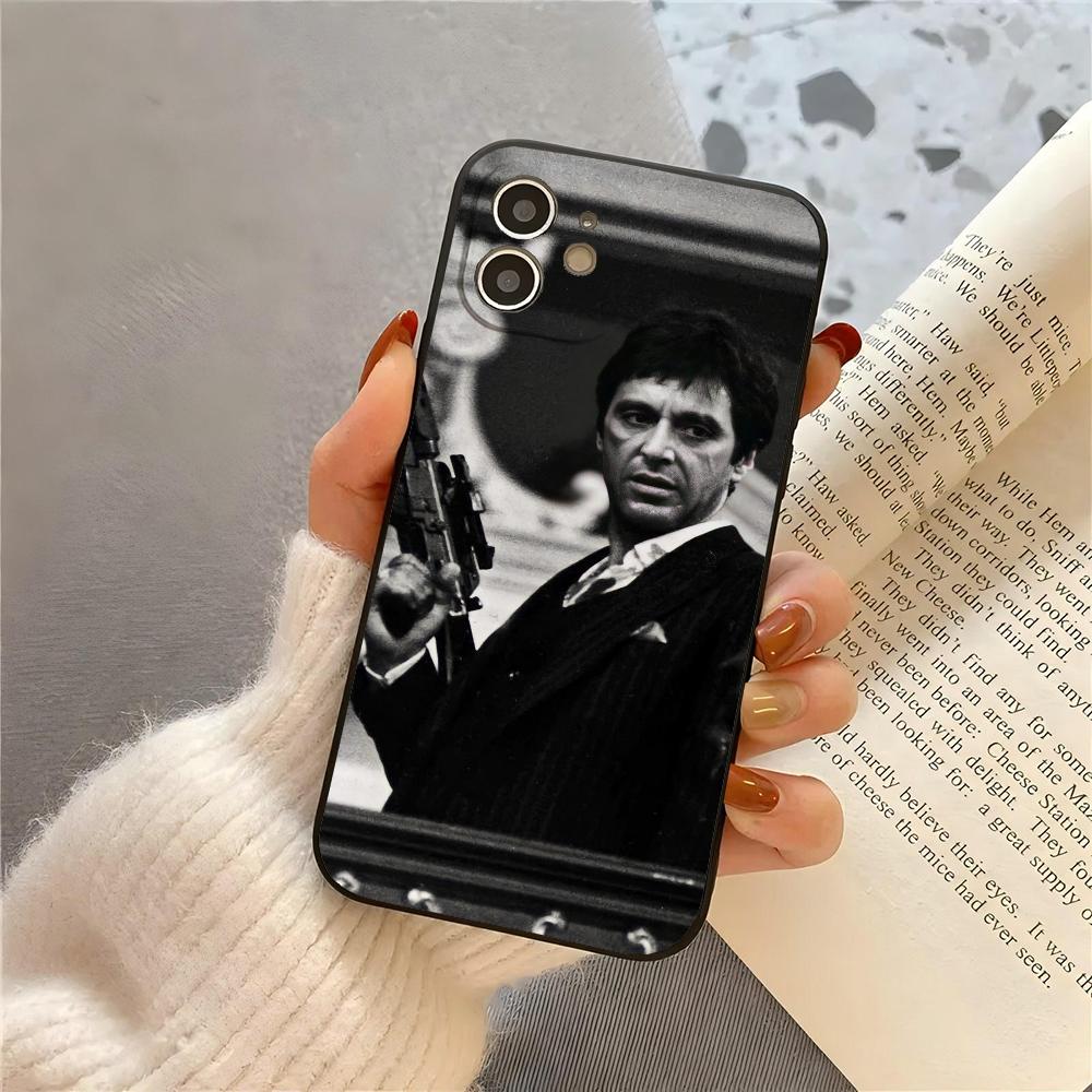 Чехол для телефона T-Tony M-Montana S-Scarface для iPhone 17 16 15 11 12 14 13 Pro Max Mini X XR 7 8 Plus SE4 17E Ударопрочный Мягкий Чехол