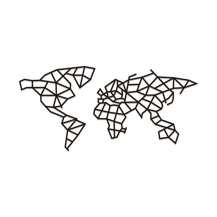 Puzzle mural en bois - EWA ECO-WOOD-ART - Mappemonde 116 cm - Polygonal - Asymétrique - Contemporain