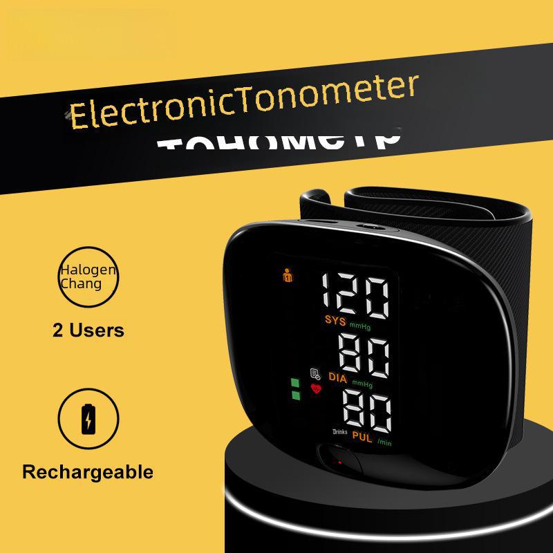 Высокоточный портативный тонометр на запястье для домашнего использования. Медицинское устройство для мониторинга здоровья.