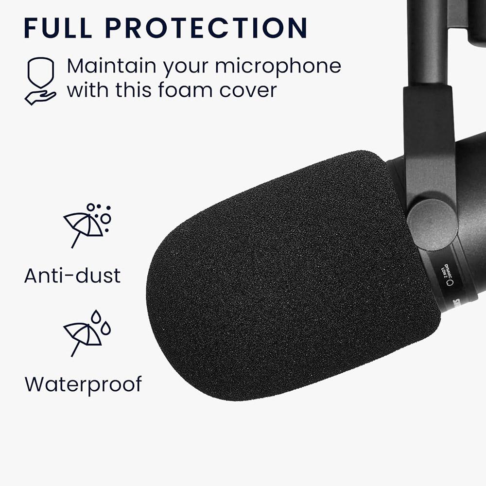 Microphone Windscreen Windshield Sponge Foam Cover for Shure SM7B, PGA27, SM27