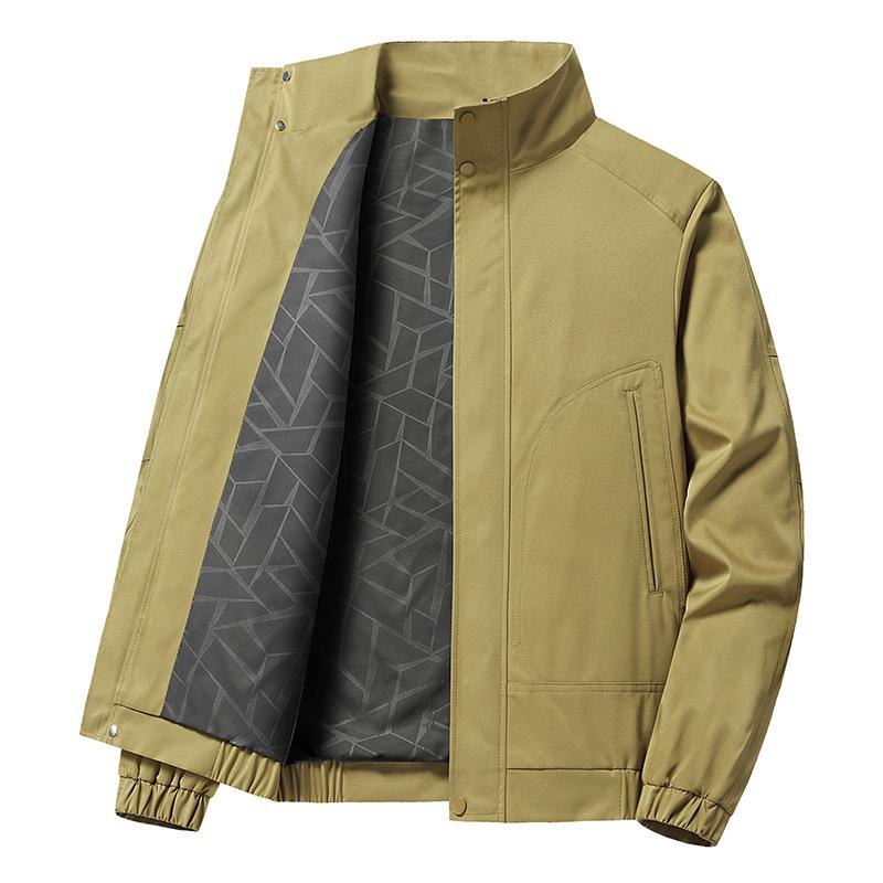 Jacket Men's Spring Jacket Men's Spring and Autumn Large Size Versatile Loose Stand-Up Jacket Men's