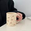 340 мл корейский стиль милый такса узор керамическая кружка с ручкой чашка кофе овсянка завтрак кружка кухонная посуда для напитков