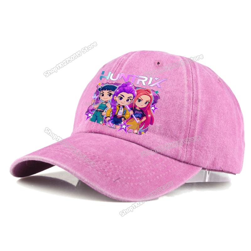 Perfect KPop Demon Hunters Retro Washed Baseball Caps for Women Girl Snapback Sunhats Outdoor Travel Sunshade Peak Cap Hip Hop Dad Hat