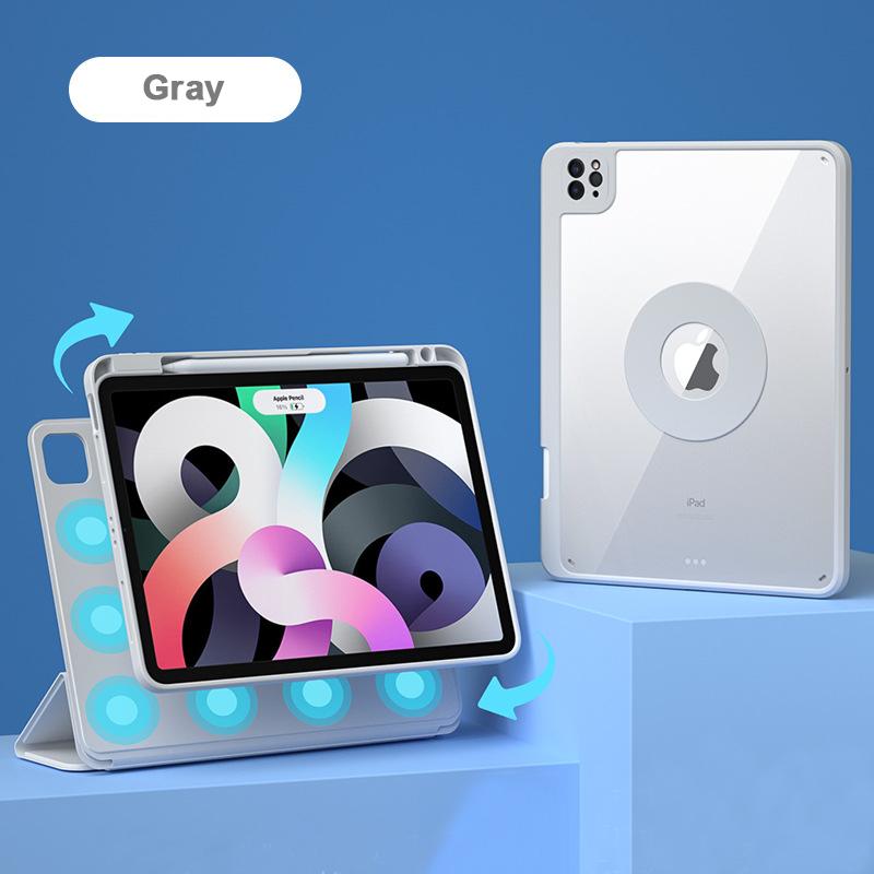 For iPad A16 11th 10th Generation Air 4/5 10.9 Magnetic Case, For iPad Pro Air 11 13 12.9 inch 360° Detachable Back Cover Case
