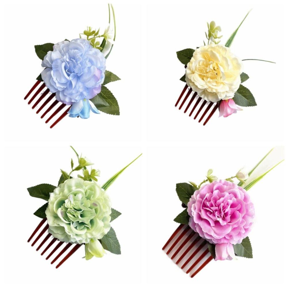 Bohemian Flower Hair Comb Hair Clip Wedding Bride Accessories  Water Splashing Festival