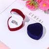 Fashion Couple Lover Wedding Party Earrings Holder Heart Boxes Jewelry Case Velvet Ring Box