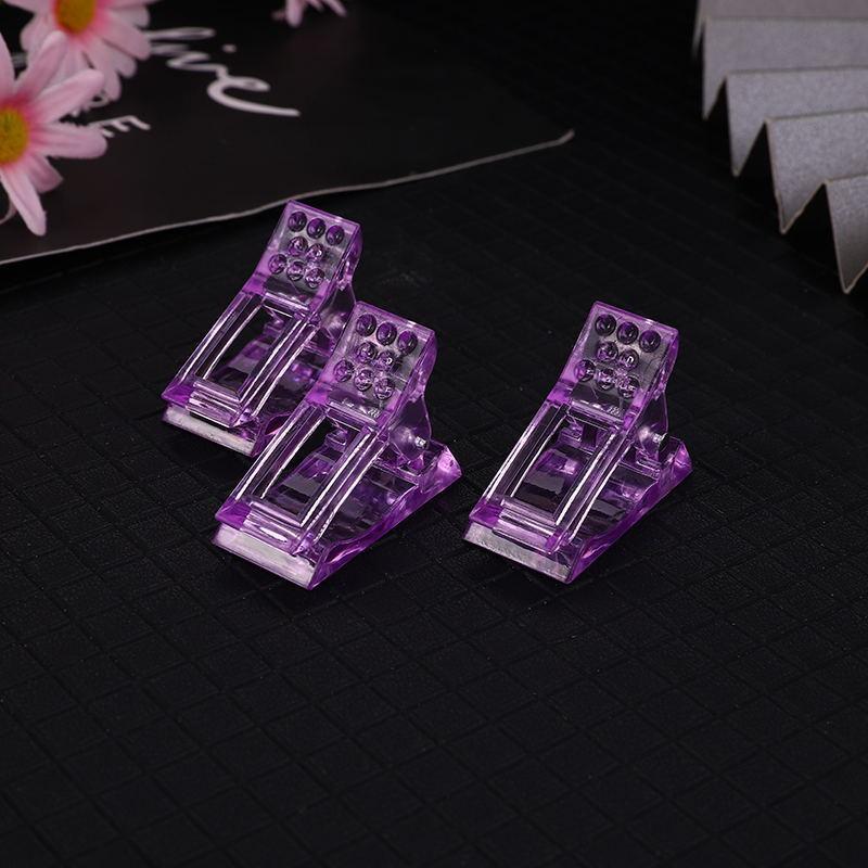 Прозрачный пластиковый зажим для типсов для быстрого наращивания и удлинения УФ-гелем - Инструмент для DIY маникюра