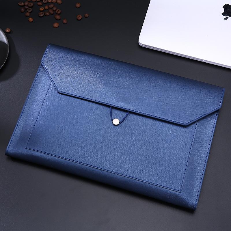 Large Capacity A4 Leather File Bag - Multifunctional Business Office Folder