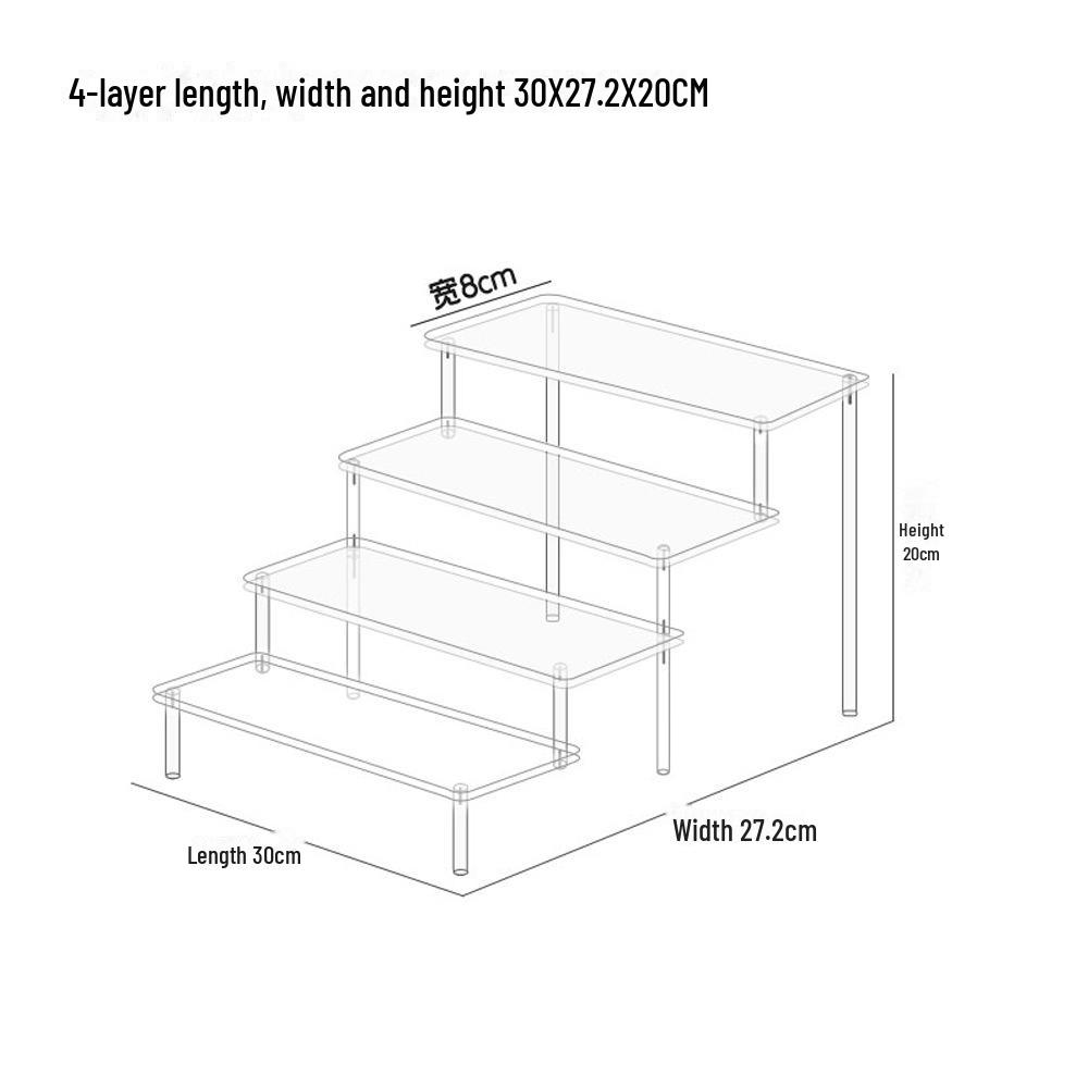 Акриловая многослойная ступенчатая стойка для коллекционных предметов Pop Mart Blind Box