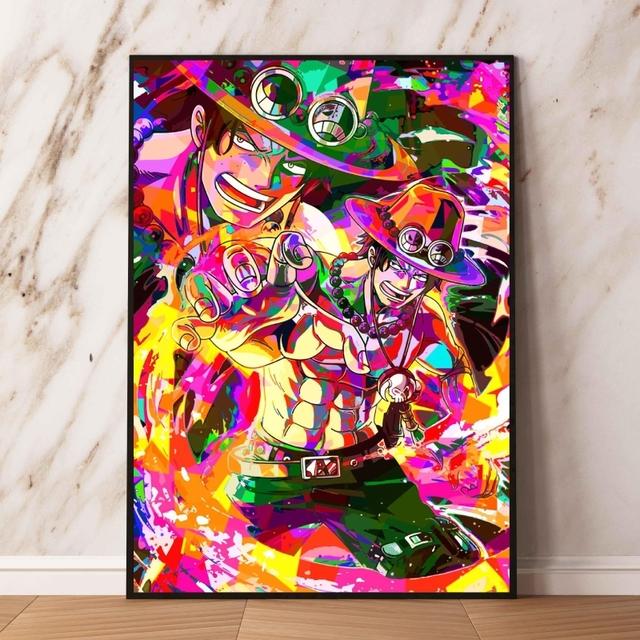 Poster and Printmaking Integrated Luffy Ace Sabo Bedroom Wall Decoration Classic Modular Painting