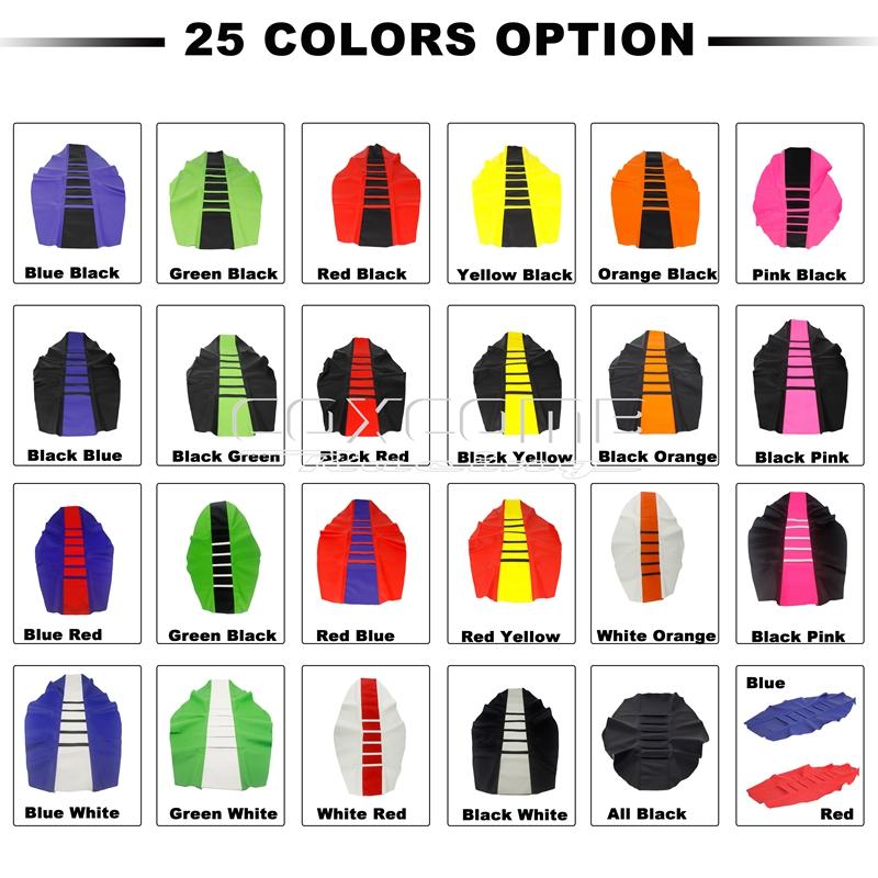 Custom MX Seat Cover Ribbed Motocross Racing Seat Pad For Suzuki Yamaha Gas Gas Kawasaki KLX KXF EXC RM RMZ DRM WR YZ 125 450