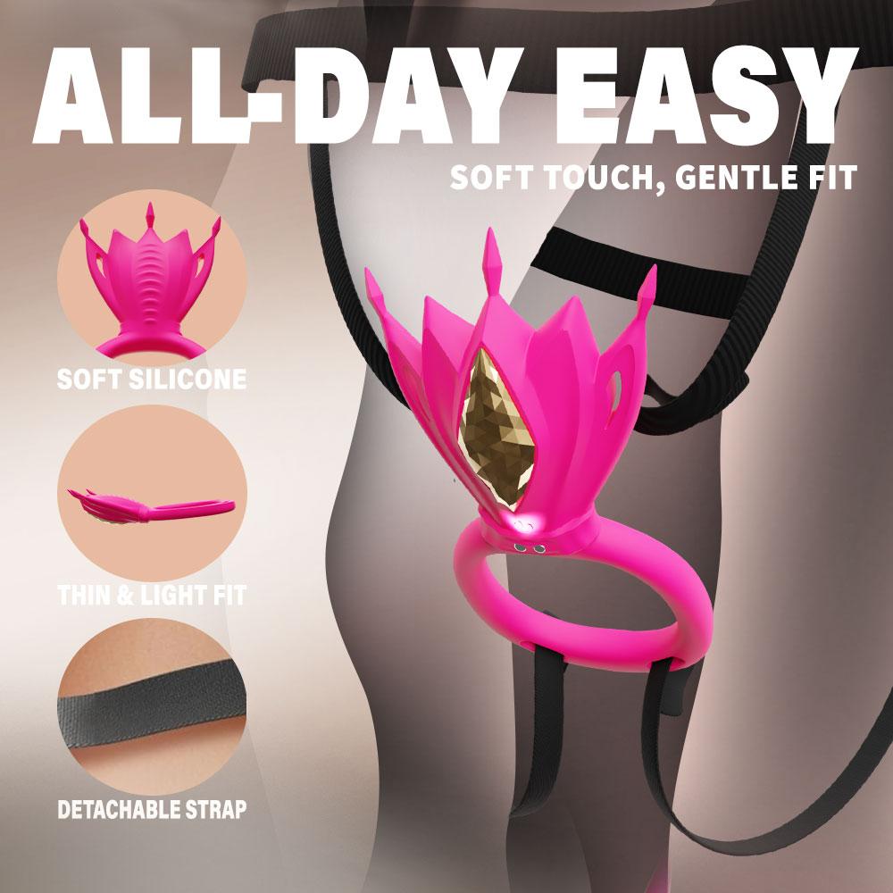 Управление через приложение Носимый вибратор-трусики для женщин Вибрирующее кольцо для пениса Клиторальный стимулятор Женская секс-игрушка для мужчин Сексуальное удовольствие