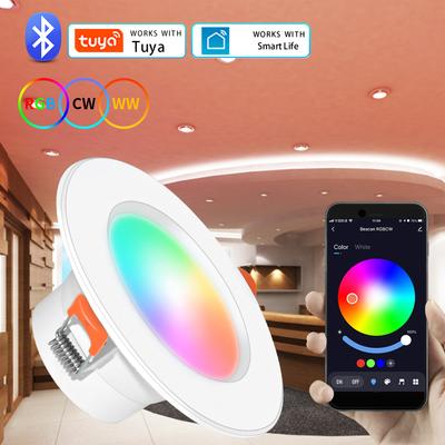 Светодиодный потолочный светильник RGB Tuya с регулируемой яркостью, Bluetooth, умный потолочный светильник, встраиваемые светильники, умное светодиодное освещение для умного дома