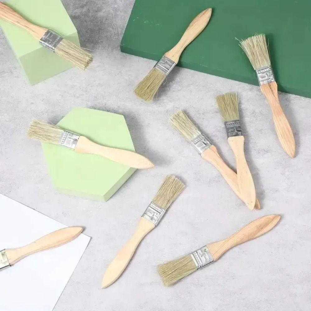 10Pcs Flat Bristle Paint Brush Thickened Wall Paint Brush Pig Mane Brushes Furniture Painting