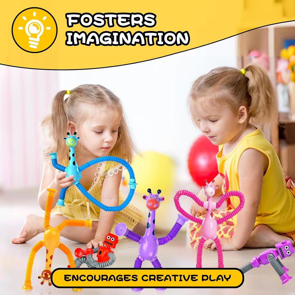 Пасхальная корзина, наполнитель, подарочный робот, сенсорные игрушки для путешествий, 4 шт., для малышей, мальчиков, самолет, развлечения, всасывание, аутизм, поп-трубка, игрушки-фиджет для детей