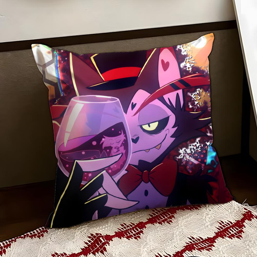 Подушка с принтом из аниме Hazbin Hotel, двусторонняя, мягкая, прочная, чехол для подушки, для дома, автомобиля, многоцелевое использование для ежедневного комфорта