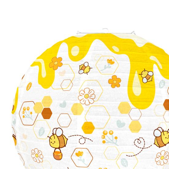 Подвесной бумажный фонарь, украшение, экологически чистый, без запаха, легко собирается, бумажный фонарь с пчелиной тематикой, украшение для праздничной вечеринки