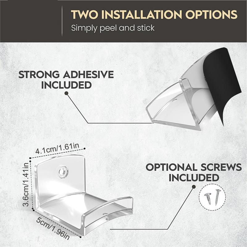 Hat Hooks For Wall No Punching Hat Hanger Anti-Slip Adhesive Hooks For Bedroom Bathroom Kitchen Laundry Entryway Wall Door