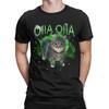 Крутящийся кот OIIA OIIA Электрический мем-кот OIIAA Футболки для мужчин Футболки из чистого хлопка Футболки с круглым вырезом Топы с коротким рукавом Подарок на день рождения