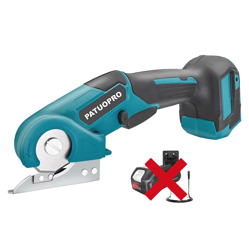PATUOPRO 6мм Аккумуляторные электрические ножницы Дисковый нож Секатор Ковер Ткань Пластик Кожа Резка Электроинструмент Для аккумулятора Makita 18В