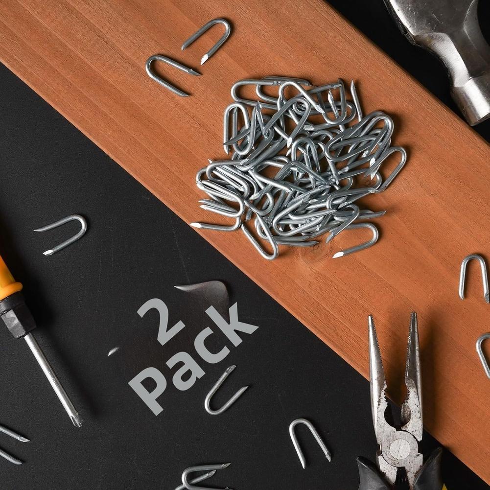 U Shaped Galvanized Steel Fence Stakes 400 Pieces for Reliable Garden For Fencing and Cable Wire Support Rust Resistant