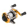 Small, Lightweight, Stainless Steel Spinning Reel (108g, Gold Color), with Interchangeable Handles, Magnetic Brake Bearings, and Enhanced Hardness