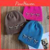Fashion Color Solid Bow Decoration Women Casual Knitted Hat Autumn Winter And