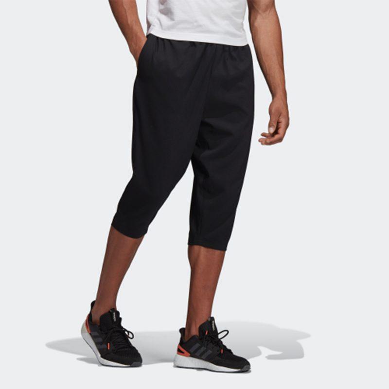 adidas Мужские вязаные спортивные штаны черные тонкие зауженные DQ3107