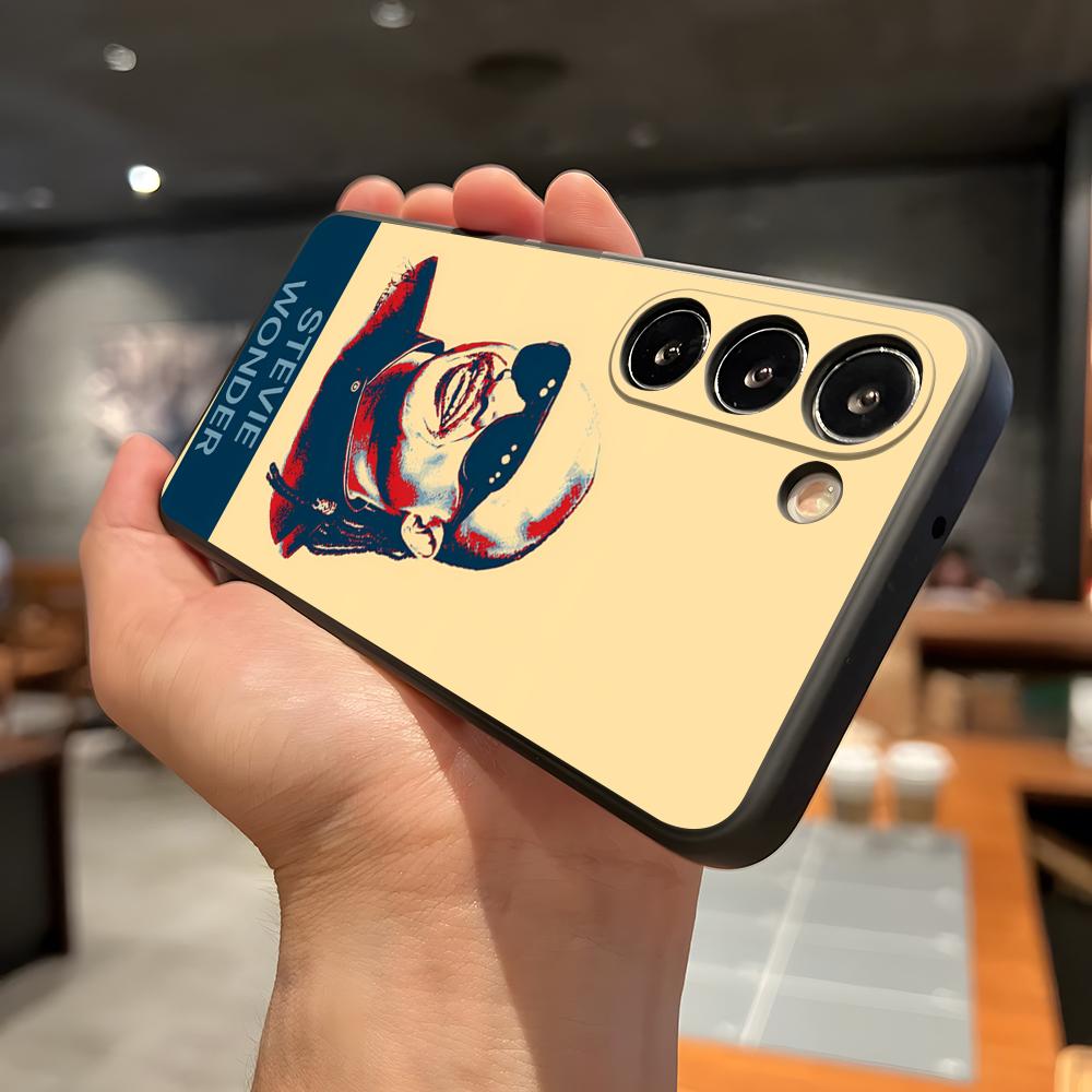 Чехол для телефона S-Stevie Wonder для Samsung A56 A36 A26 A16 A15 A25 A35 A55 A14 A34 A24 A54 Черный Мягкий чехол