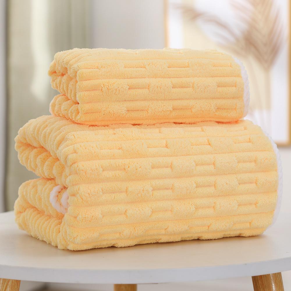 Мягкое полотенце для ванной из ультратонкого волокна, впитывающее и быстросохнущее полотенце, домашнее мягкое утолщенное полотенце для ванной цвета кораллового бархата