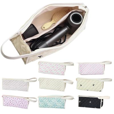 Стеганый дорожный чехол, совместимый с Dyso Airwrap и Shark Flexstyle, хлопковая сумка-органайзер с цветочным принтом для фена Dyso